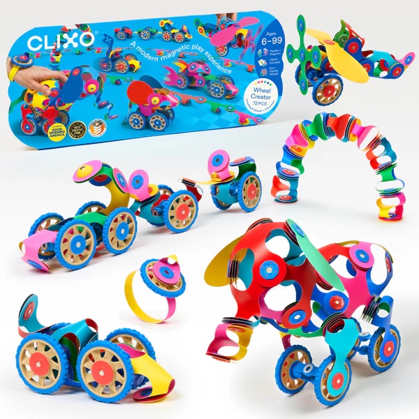 CL-WHCR-RB-1_1 Clixo Wheel Creator Pack 72 piece magnetic building set UAE
